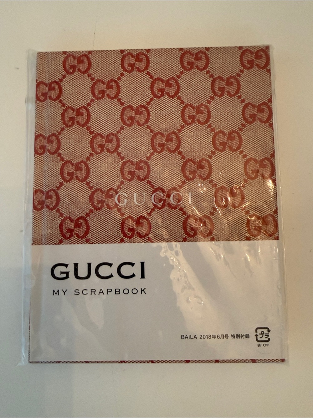 Gucci Beige & Brown GG Monogram Scrapbook Cover